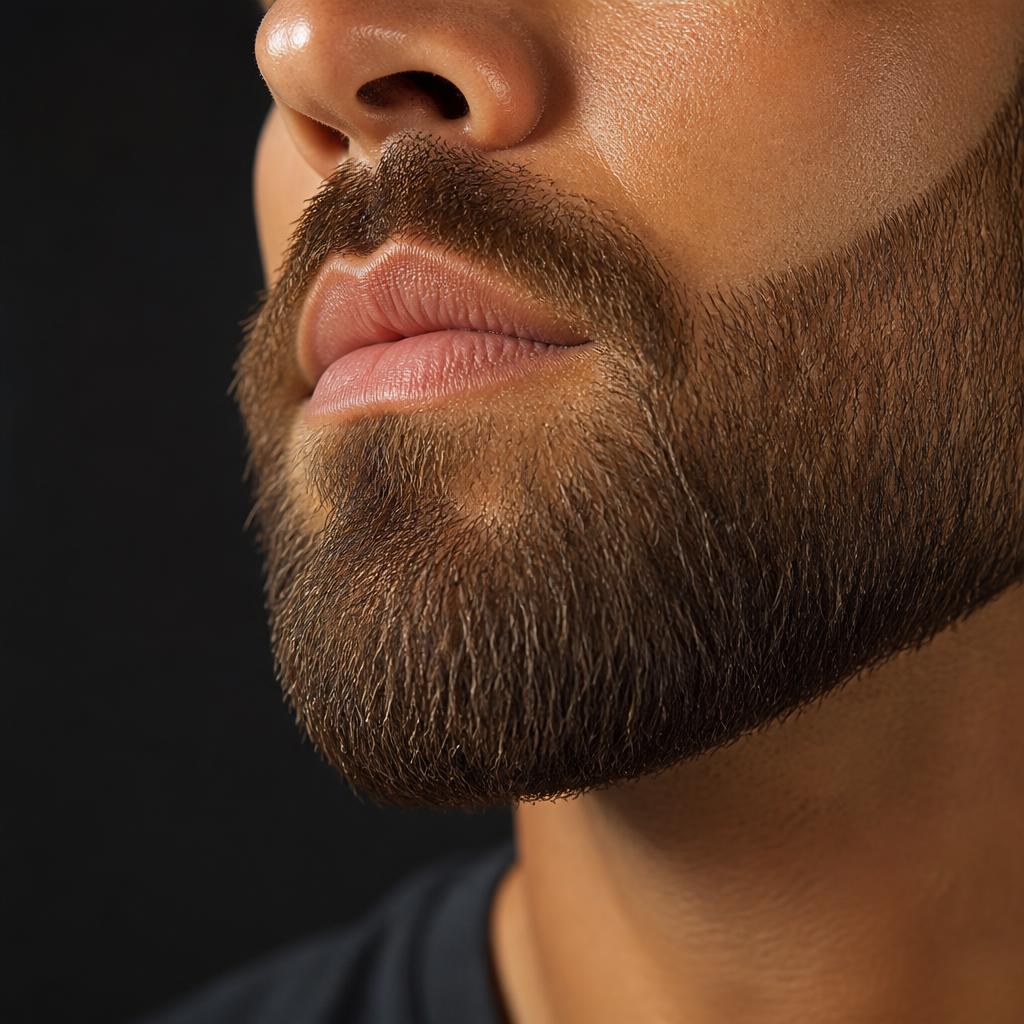 Sculpted beard line-up detail